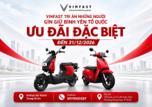 Ưu đãi xe máy điện VinFast Dĩ An 2026 – Xem chính sách đến 31/12/2026